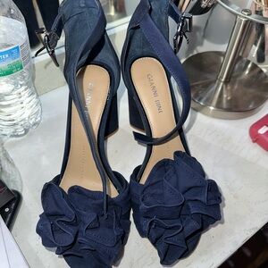 Gianni Bini Lorree Navy Pom Higg Heel